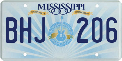 MS license plate BHJ206