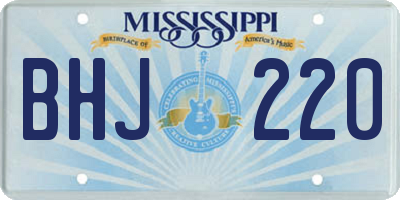 MS license plate BHJ220