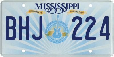 MS license plate BHJ224