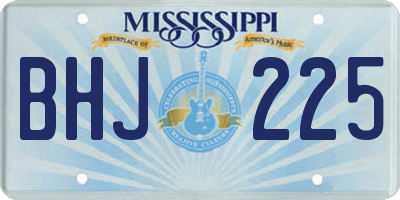 MS license plate BHJ225