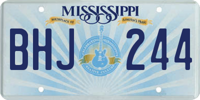 MS license plate BHJ244