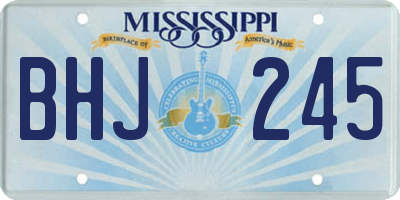 MS license plate BHJ245