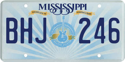MS license plate BHJ246