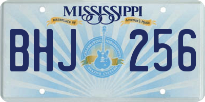 MS license plate BHJ256