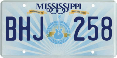 MS license plate BHJ258