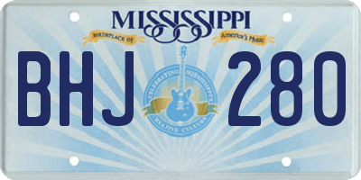 MS license plate BHJ280