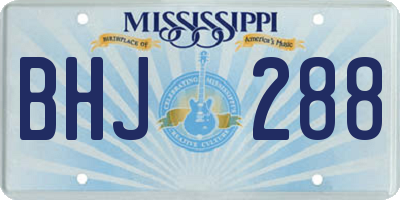 MS license plate BHJ288