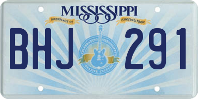 MS license plate BHJ291