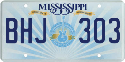 MS license plate BHJ303