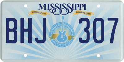 MS license plate BHJ307