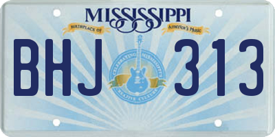 MS license plate BHJ313