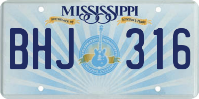 MS license plate BHJ316
