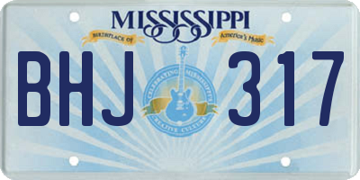 MS license plate BHJ317