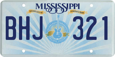 MS license plate BHJ321