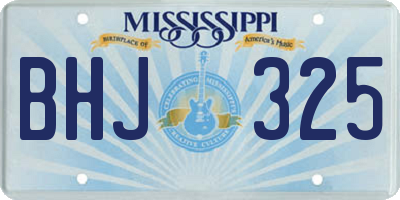 MS license plate BHJ325