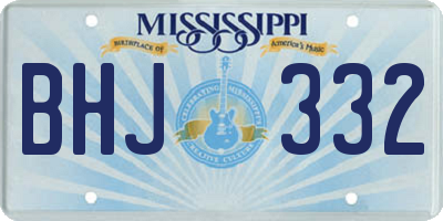 MS license plate BHJ332
