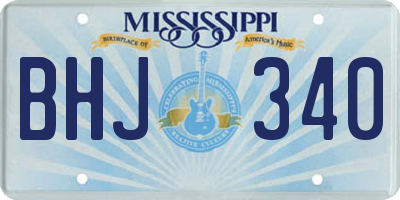 MS license plate BHJ340