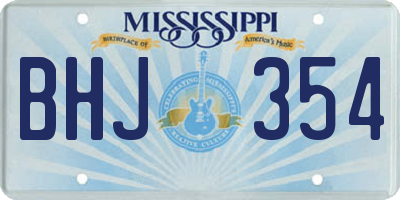 MS license plate BHJ354