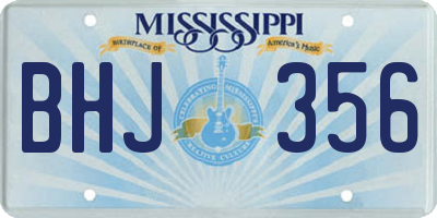 MS license plate BHJ356