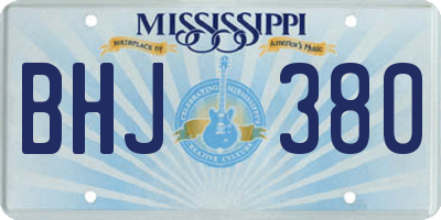 MS license plate BHJ380