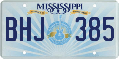 MS license plate BHJ385