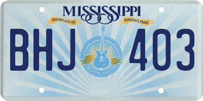 MS license plate BHJ403