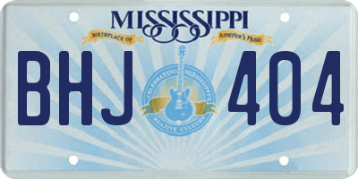 MS license plate BHJ404
