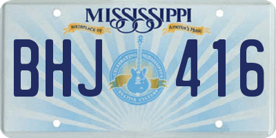MS license plate BHJ416