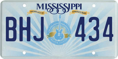 MS license plate BHJ434