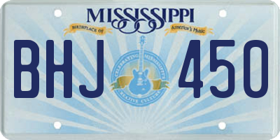 MS license plate BHJ450