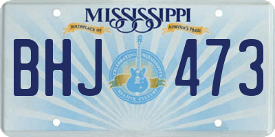 MS license plate BHJ473