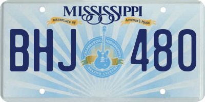 MS license plate BHJ480