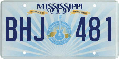 MS license plate BHJ481