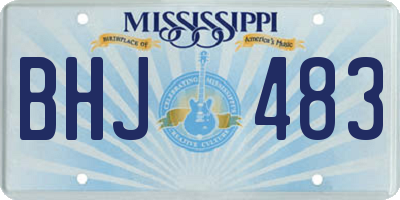 MS license plate BHJ483