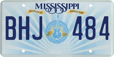 MS license plate BHJ484