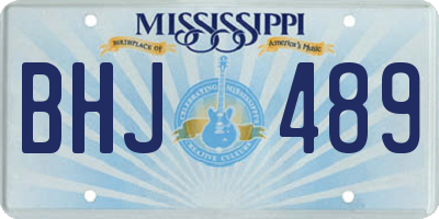 MS license plate BHJ489