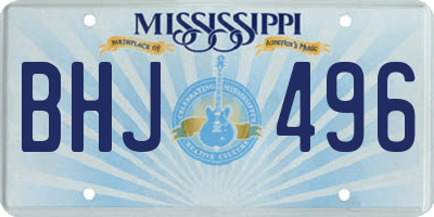 MS license plate BHJ496