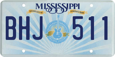 MS license plate BHJ511
