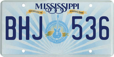 MS license plate BHJ536