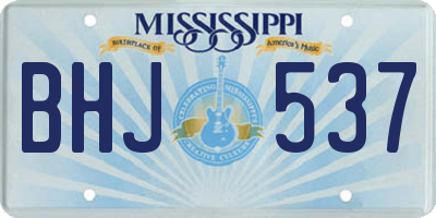MS license plate BHJ537