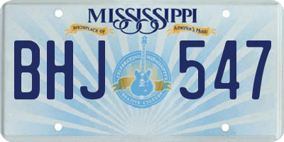 MS license plate BHJ547