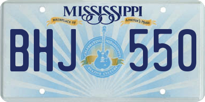 MS license plate BHJ550
