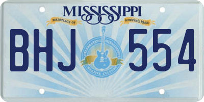 MS license plate BHJ554
