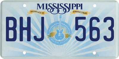 MS license plate BHJ563
