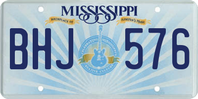 MS license plate BHJ576