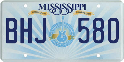 MS license plate BHJ580