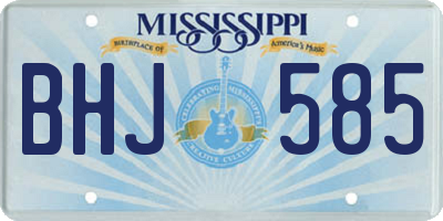 MS license plate BHJ585