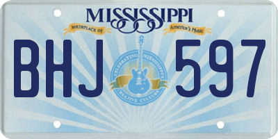 MS license plate BHJ597