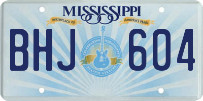 MS license plate BHJ604