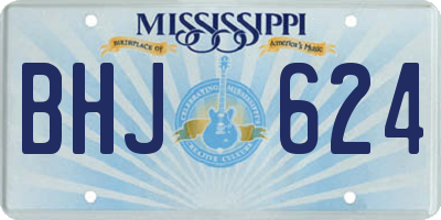 MS license plate BHJ624